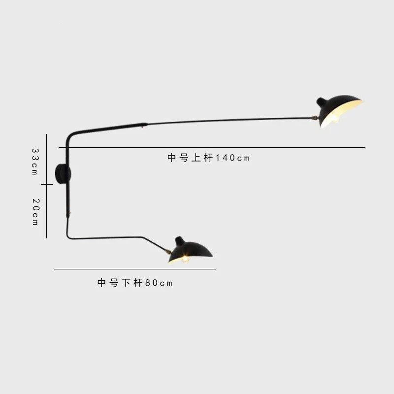 Black Serge Mouille Wall Lamp: Nordic Design, Creative Living Room Decor