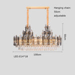 Dimmable Crystal Chandelier Lighting for Living Room