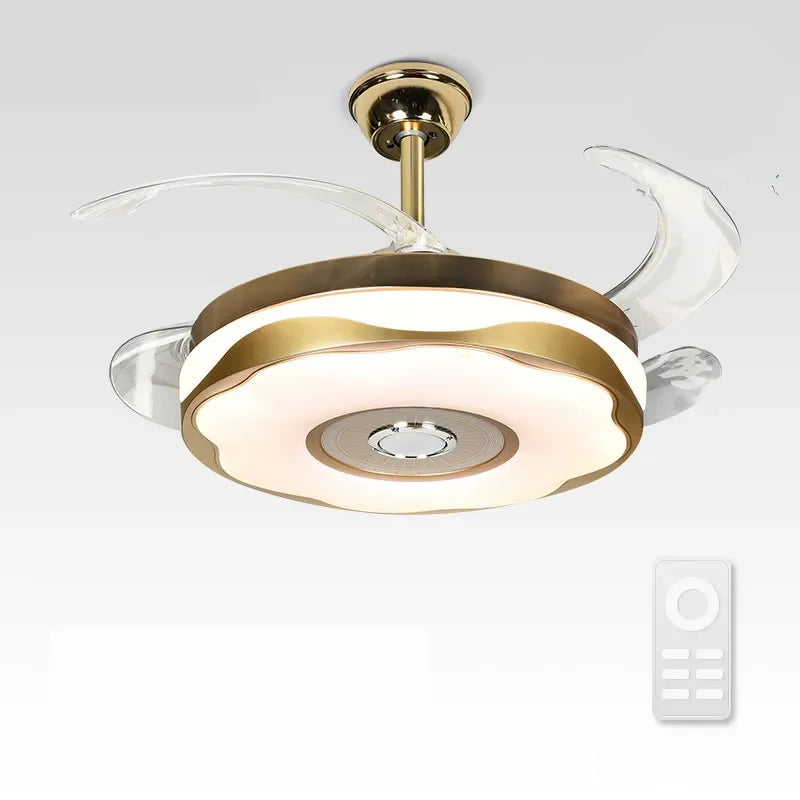 Smart Motor LED Ceiling Fan Light Chandelier with Remote Control