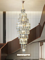 Crystal Loft Pendant Light: Sleek Spiral Staircase Chandelier