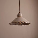LED Pendant Lamp Modern Style Home Lighting Living Room Study Bar White Flower Ceramic