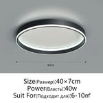 Round Bedroom LED Ceiling Light Modern Home Decor Minimalist Living Room Lighting
