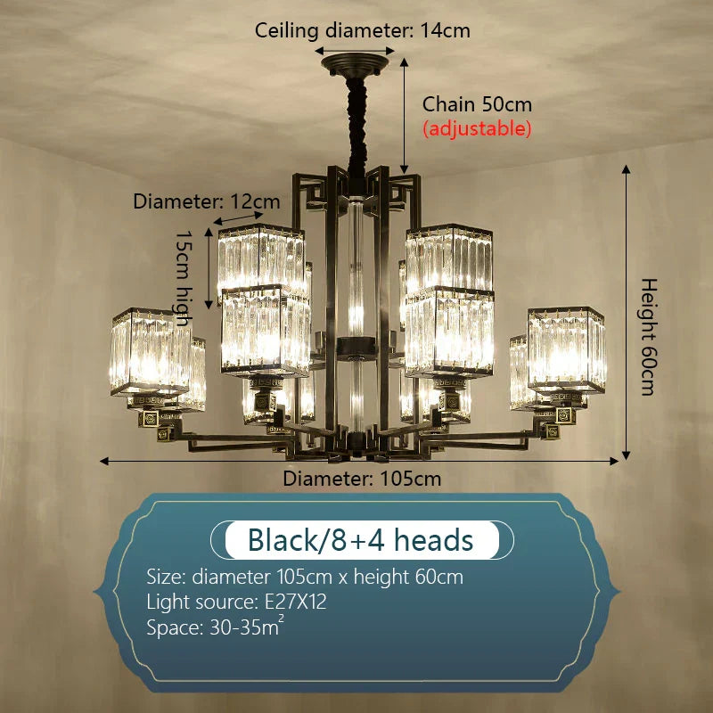 Luxury Crystal Chandelier for Living Room Dining Bedroom Hall Home Lighting