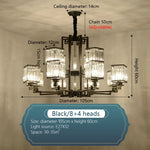 Luxury Crystal Chandelier for Living Room Dining Bedroom Hall Home Lighting