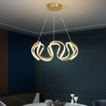 Nordic Twisted LED Chandelier Ceiling Lamp Modern Pendant Light