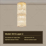 Sky High Crystal Chandelier Pendant Light Living Room Villa Main Light