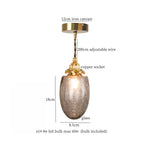 Afralia™ Smoke Gray Glass LED Pendant Light for Home Decor in Brass Finish