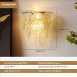 Luxe Crystal Glass Wall Lamp for Aisle, Living Room, Bedroom & Corridor Lighting