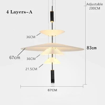 LED Saucer Pendant Light for Home Decor and Living Room