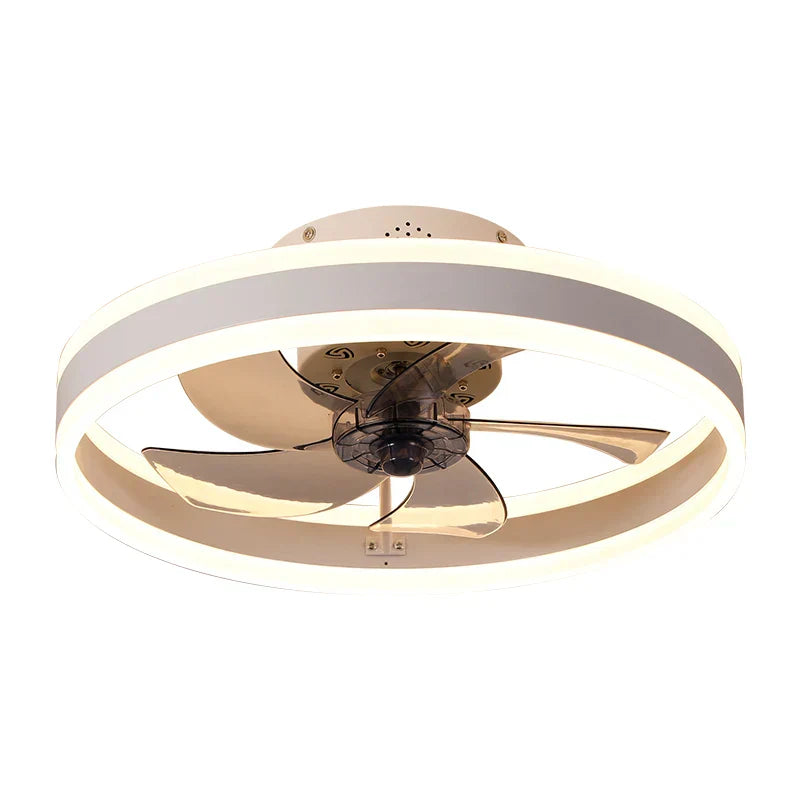 Modern LED Ceiling Fan Light with Remote Control Timer for Living Room