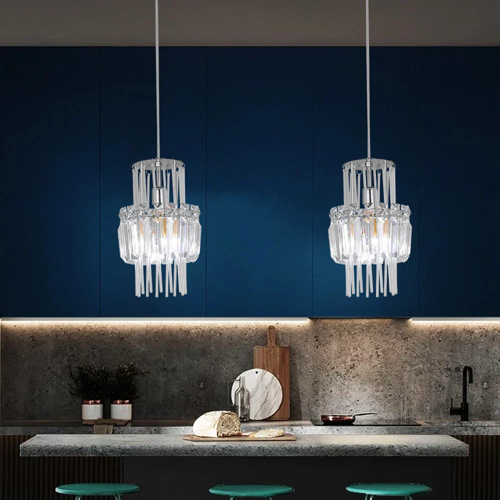 Crystal Glass Ceiling Chandelier for Bright Home Hotel Decor