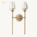 Tulip Glass Double Sconce Crystal Wall Lamp - Modern LED Wall Lighting