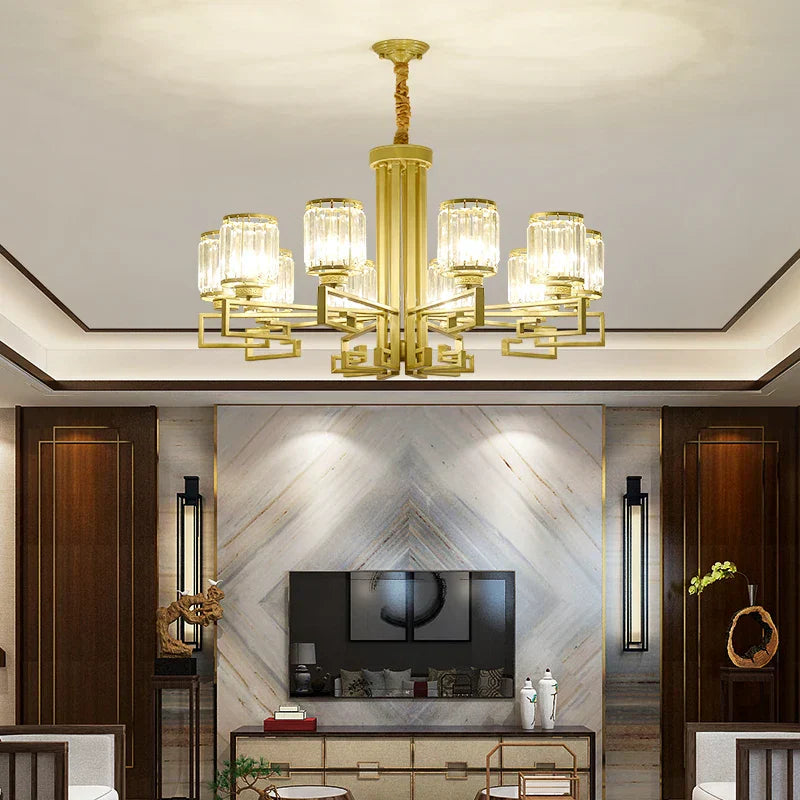 Crystal Chandelier: Modern Luxury Main Light for Livingroom, Hall, and Restaurant