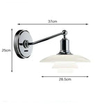 Glass Wall Sconce Light for Bedroom with Replaceable E27 Bulb