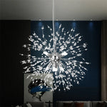 Dandelion Chandelier 8-Light Sputnik Pendant Light Gold/Silver Living Room Fixture