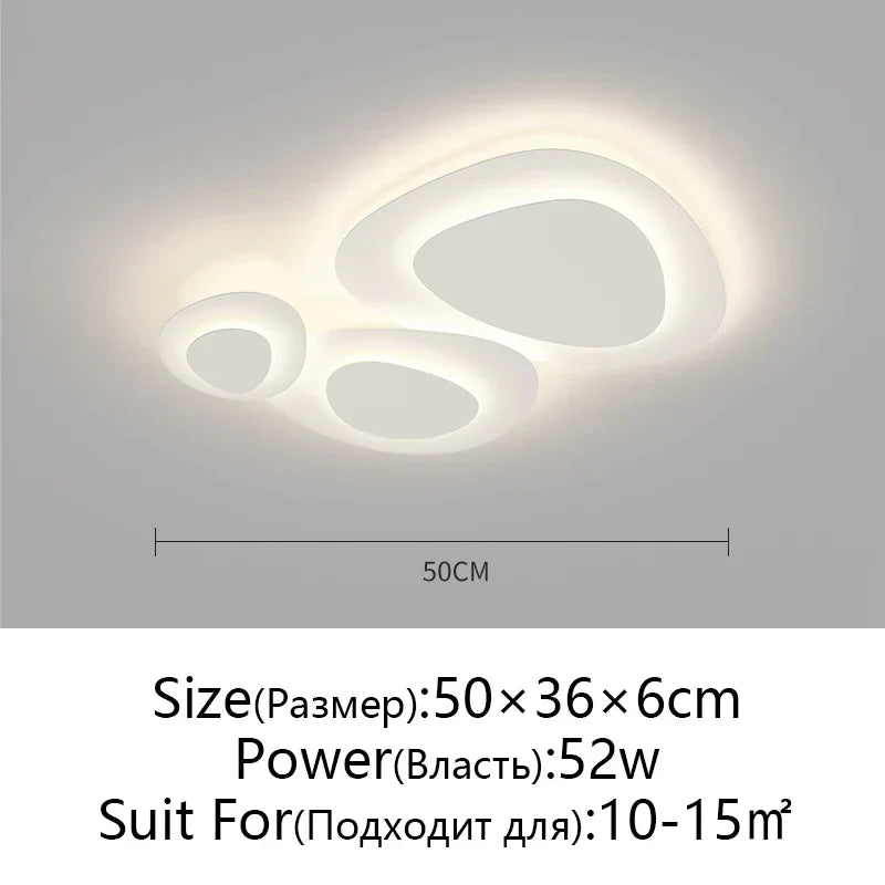 White LED Ceiling Lamp for Modern Living Room Bedroom Kitchen Décor
