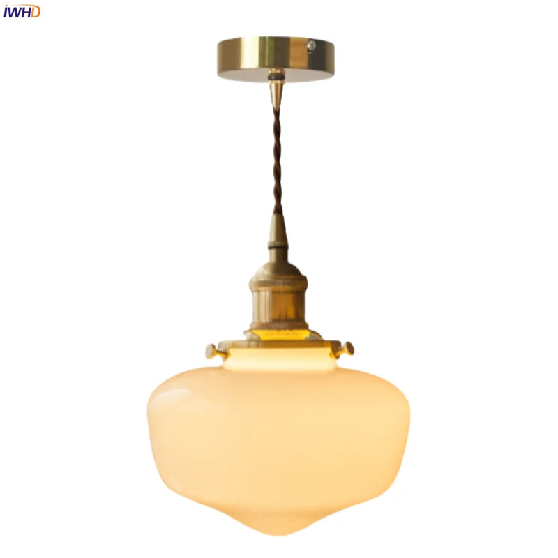 Glass LED Pendant Lamp: Nordic Minimalism for Bedroom, Living Room, Kitchen & More