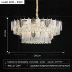 Retro Leaf Crystal Chandelier: Luxury Postmodern Living Room Lighting