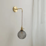 Gray Glass LED Wall Sconce Lamp for Home Decor, Bedroom, Living Room - Nordic Design