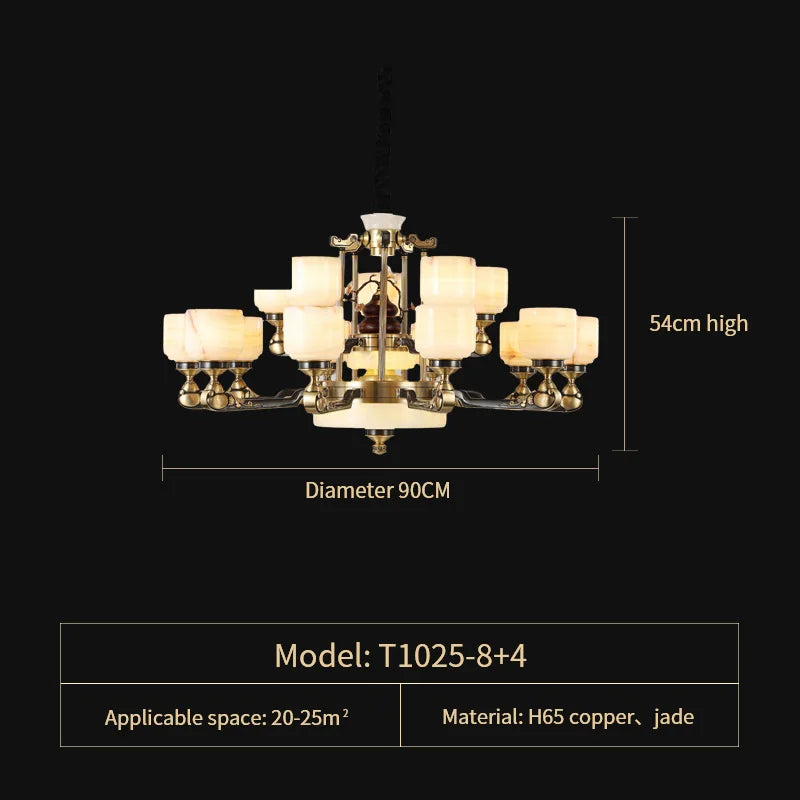 European Crystal Chandelier: Modern Luxury Copper Lighting for Living Room, Restaurant, and Hall.