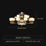 European Crystal Chandelier: Modern Luxury Copper Lighting for Living Room, Restaurant, and Hall.