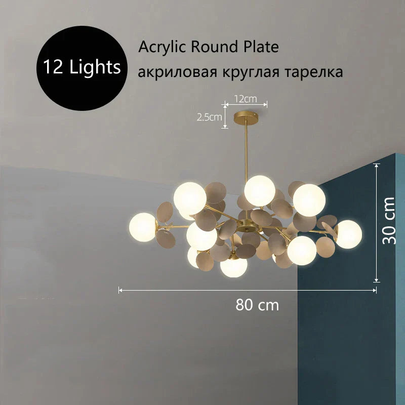 Flower Branch Series Chandelier: Multicolored Kids Room & Bedroom Lighting Fixtures
