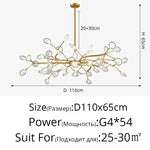Modern LED Chandelier - Luxurious Nordic Firefly Lamp for Home Indoor Lighting