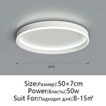 Round Bedroom LED Ceiling Light Modern Home Decor Minimalist Living Room Lighting