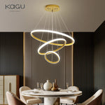Black Ring LED Pendant Chandelier for Living Room, Dining Room, Kitchen
