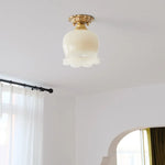 LED Resin Copper Ceiling Light Fixture for Aisle Porch Living Room