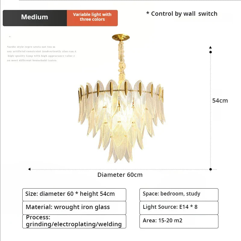 Post-Modern Light Luxury Chandelier for Living Room, Dining Room, and Bedroom