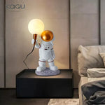 Astronaut Moon Planet Table Lamp Night Light Bedroom Decor Spaceman Theme