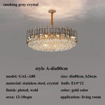 Gold Crystal Chandelier for Living Room Luxury Lighting Fixture