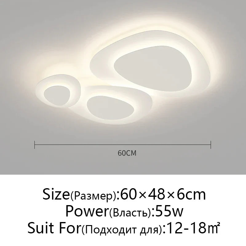 White LED Ceiling Lamp for Modern Living Room Bedroom Kitchen Décor