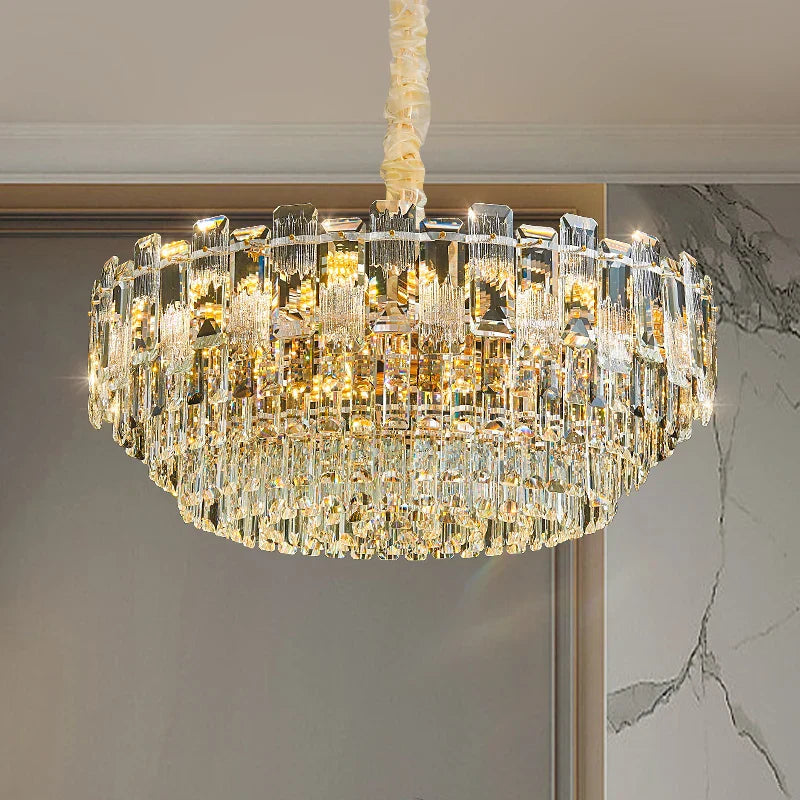 Crystal Light Chandelier: Luxury European Livingroom Lamp 2024 Collection
