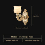 Natural Afghan Jade Villa Chandelier: High-Grade Living Room Lamp for Luxurious Atmosphere