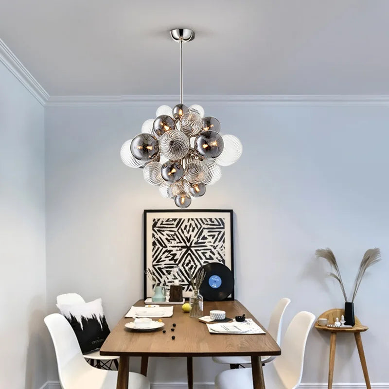 Bubble Glass Ceiling Chandelier Pendant for Living Room Bedroom