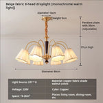 Antique Copper Chandelier for Retro American Country Living Room and Dining Room