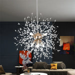 Dandelion Chandelier 8-Light Sputnik Pendant Light Gold/Silver Living Room Fixture