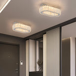 Modern Crystal Oval LED Ceiling Chandelier for Living Room, Dining Room, Bedroom