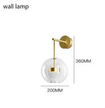 Modern Clear Glass Globe LED Pendant Light - Micky Copper Hanging Lamp