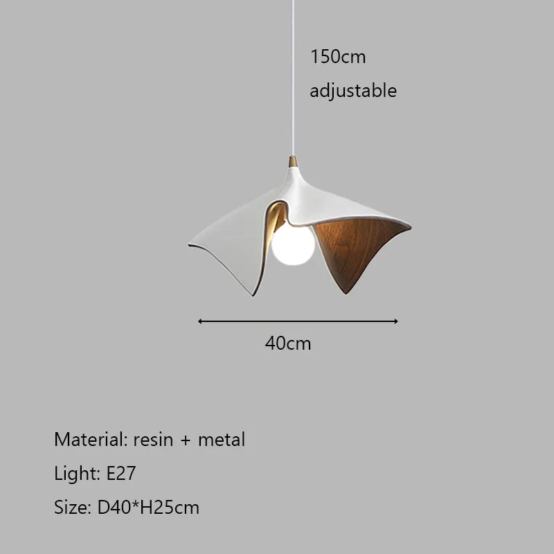 Retro Wood Color LED Chandelier for Restaurant Bar Dining Room