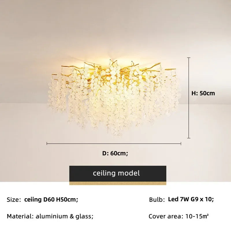 Modern Luxury Gold Branch Pendant Light - Aluminum LED Luminarias