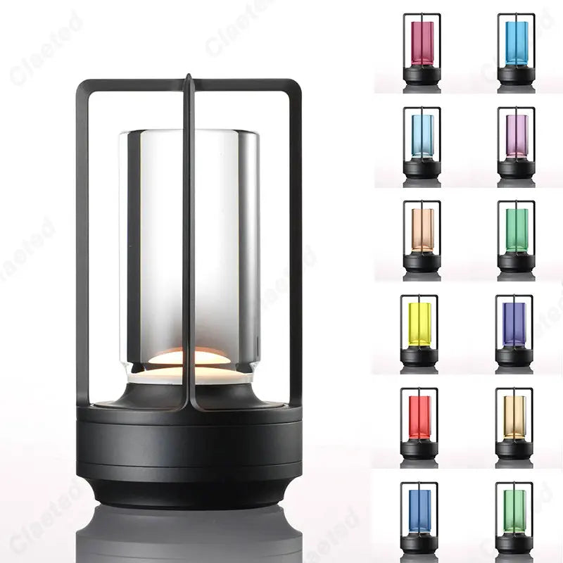 Retro Nordic LED Table Lamp Touch Bedside Decoration Light