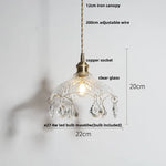 Afralia™ Crystal Glass LED Pendant Lamp: Modern Luxury Interior Lighting for Home Decor