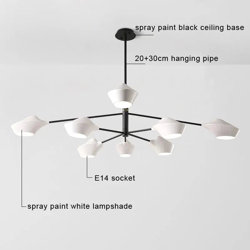 Modern LED Chandelier: Nordic Design Ceiling Light for Bedroom, Living Room, Kitchen, Dining Room