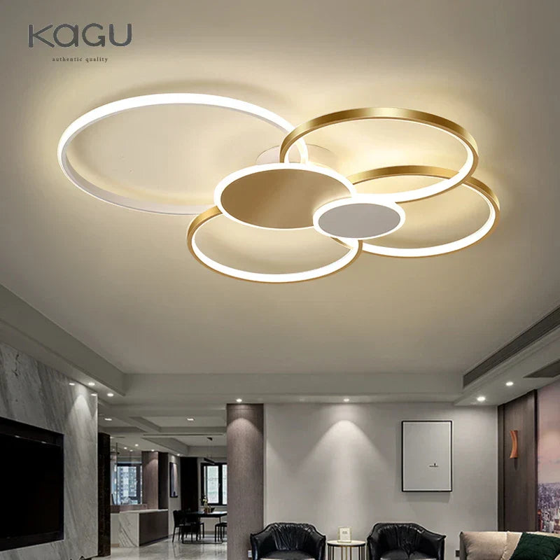 Modern LED Chandelier with Remote Control for Living Room & Bedroom Lighting