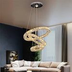 Crystal LED Chandelier Pendant Light for Modern Luxury Living Dining Room Décor