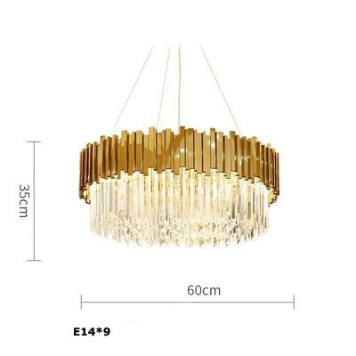 Crystal Oval LED Chandelier Lighting for Dinning Room