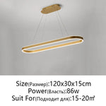 LED Aluminum Ceiling Chandelier for Kitchen Living Room Modern Nordic Design